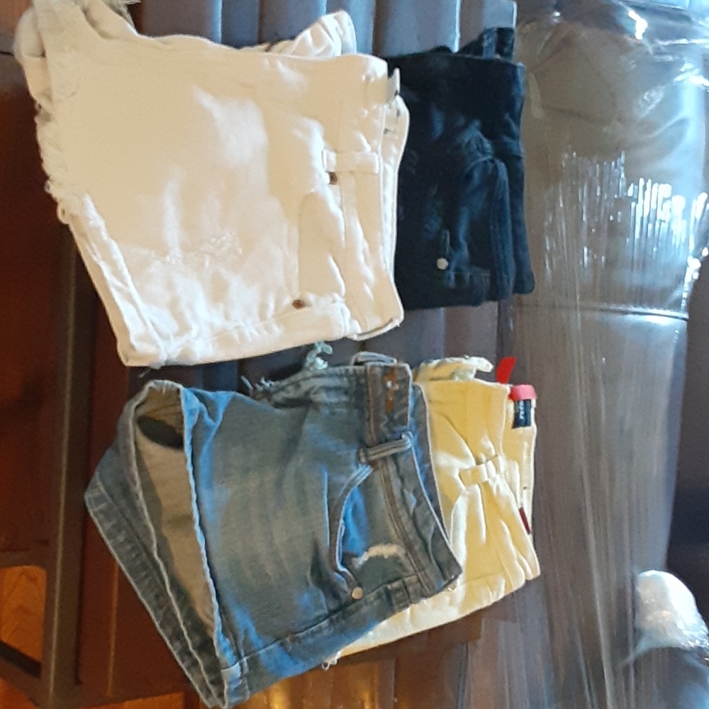 Denim Shorts Set of 4